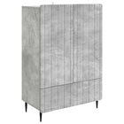 Sideboard with drawer Concrete grey 66 x 34.5 x 97 cm Engineered wood