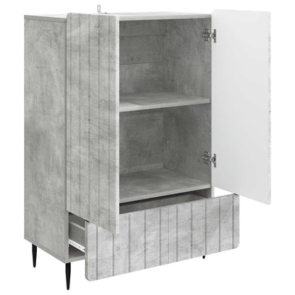 Dressoir met lade Betongrijs 66 x 34,5 x 97 cm Bewerkt hout