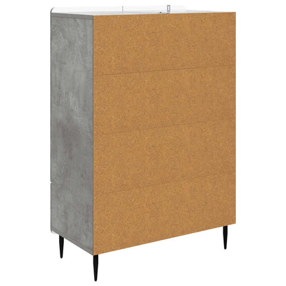 Dressoir met lade Betongrijs 66 x 34,5 x 97 cm Bewerkt hout