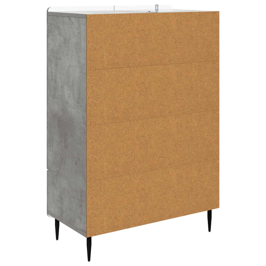 Dressoir met lade Betongrijs 66 x 34,5 x 97 cm Bewerkt hout