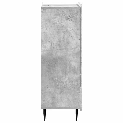 Dressoir met lade Betongrijs 66 x 34,5 x 97 cm Bewerkt hout