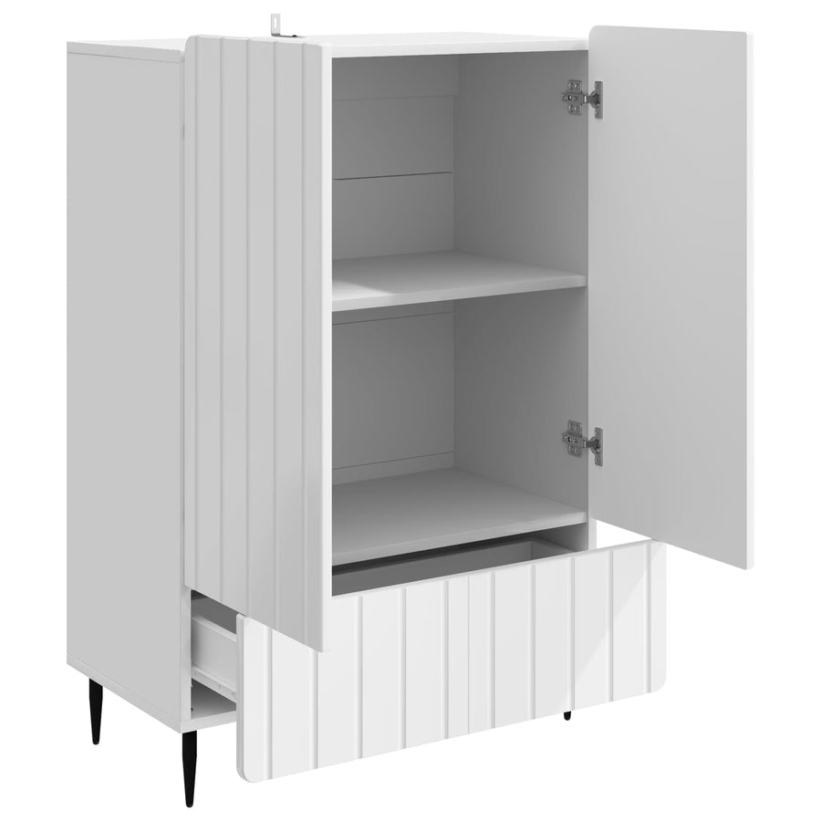 Dressoir met lade Hoogglans Wit 66 x 34,5 x 97 cm Bewerkt hout
