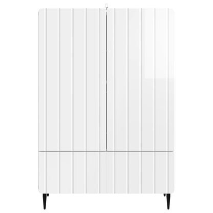 Dressoir met lade Hoogglans Wit 66 x 34,5 x 97 cm Bewerkt hout