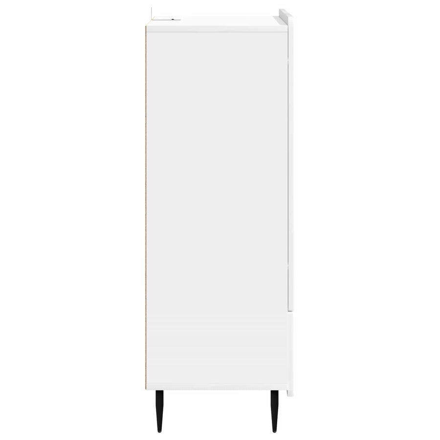 Dressoir met lade Hoogglans Wit 66 x 34,5 x 97 cm Bewerkt hout