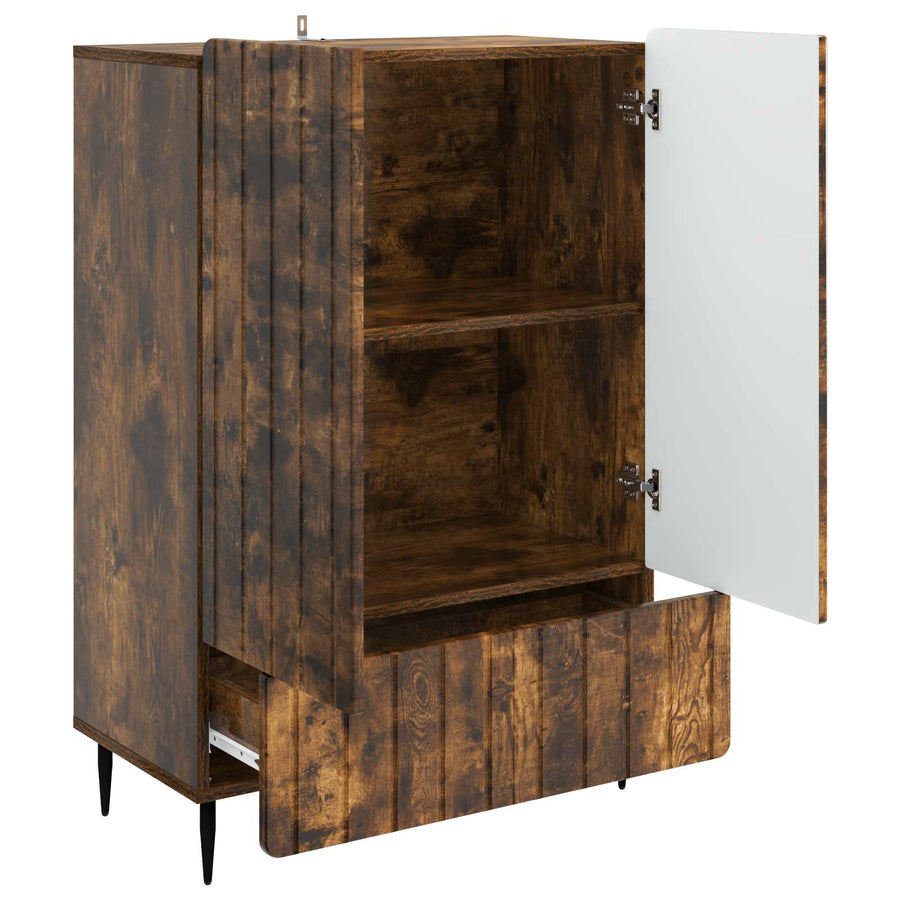 Dressoir met lade Gerookt eiken 66 x 34,5 x 97 cm Bewerkt hout