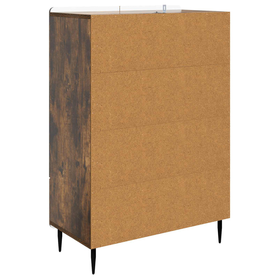 Dressoir met lade Gerookt eiken 66 x 34,5 x 97 cm Bewerkt hout