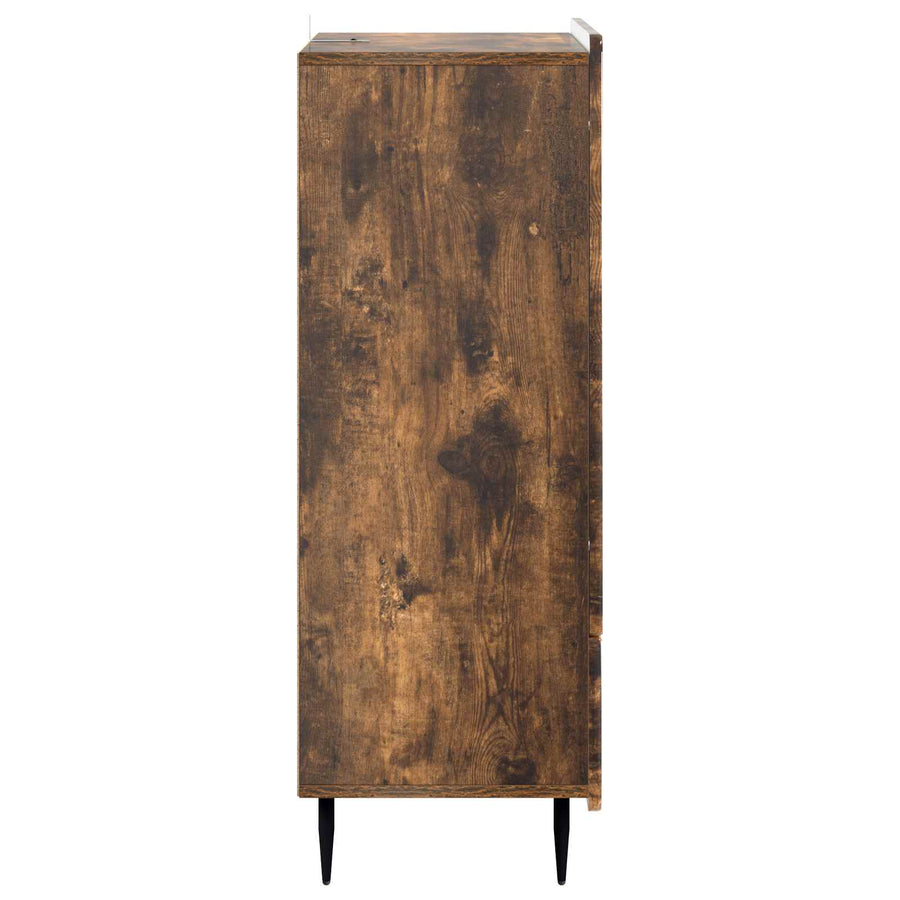 Dressoir met lade Gerookt eiken 66 x 34,5 x 97 cm Bewerkt hout