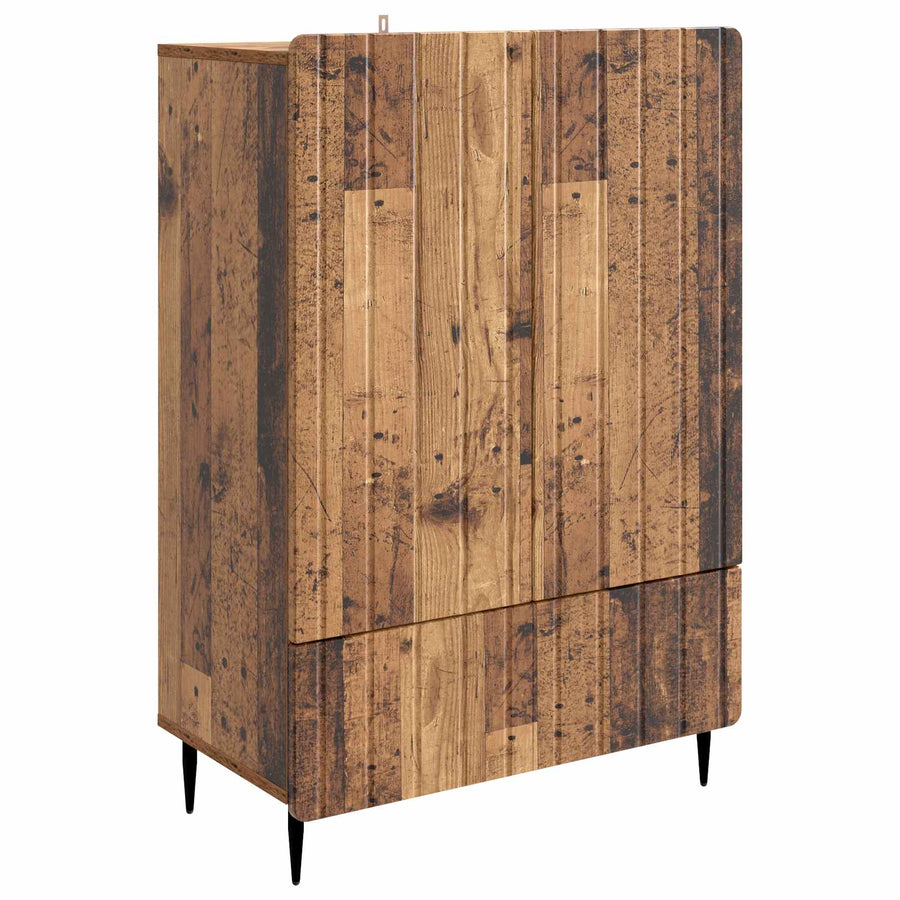 Dressoir met lade Oud hout 66 x 34,5 x 97 cm Bewerkt hout