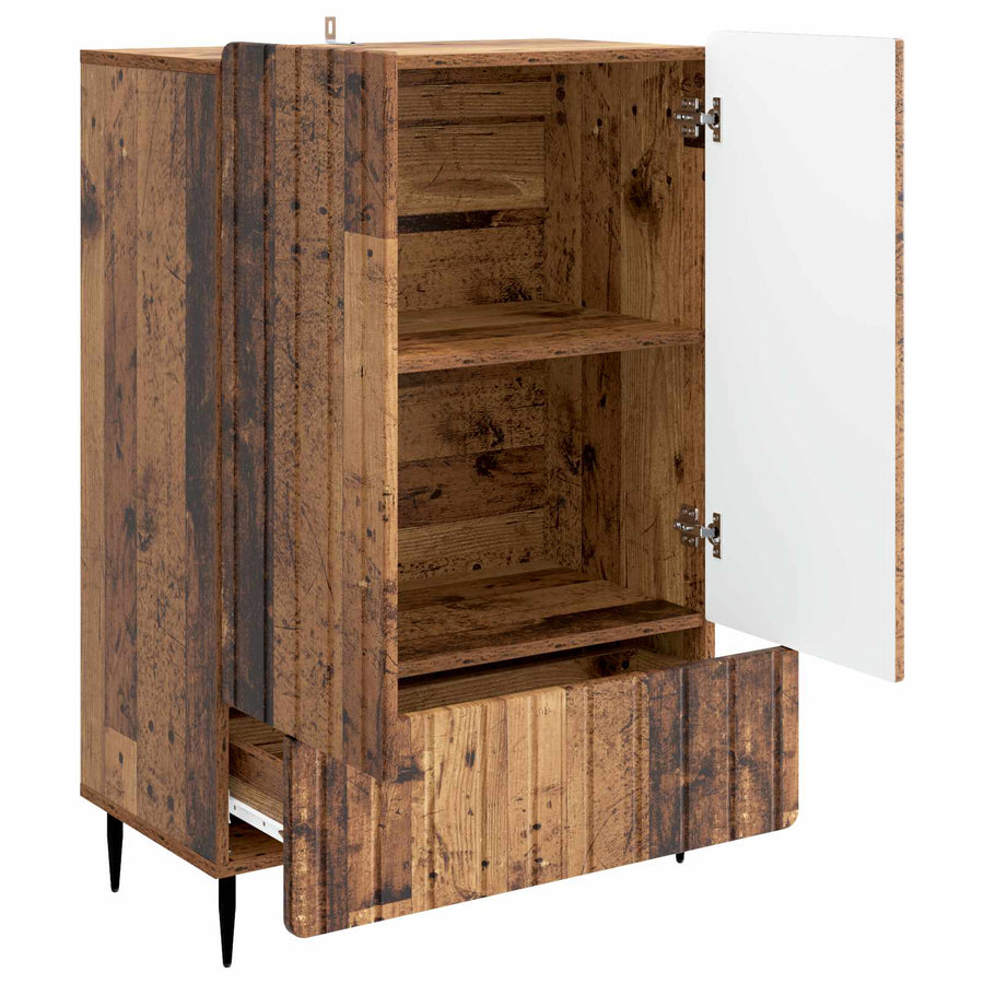 Dressoir met lade Oud hout 66 x 34,5 x 97 cm Bewerkt hout