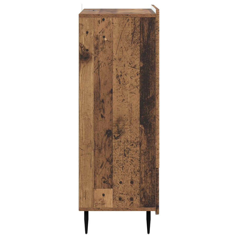 Dressoir met lade Oud hout 66 x 34,5 x 97 cm Bewerkt hout