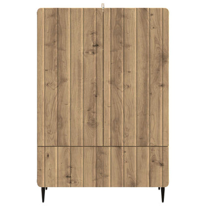 Dressoir Artisanaal eiken 66 x 34,5 x 97 cm Bewerkt hout