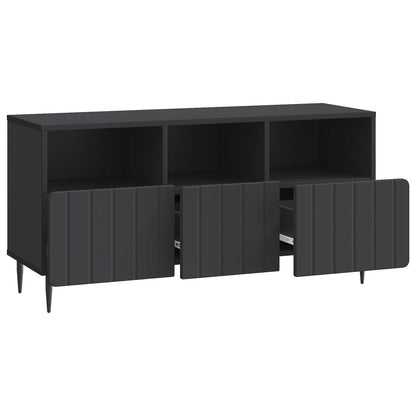 TV-kast met lade Zwart 102 x 34,5 x 50 cm Bewerkt hout
