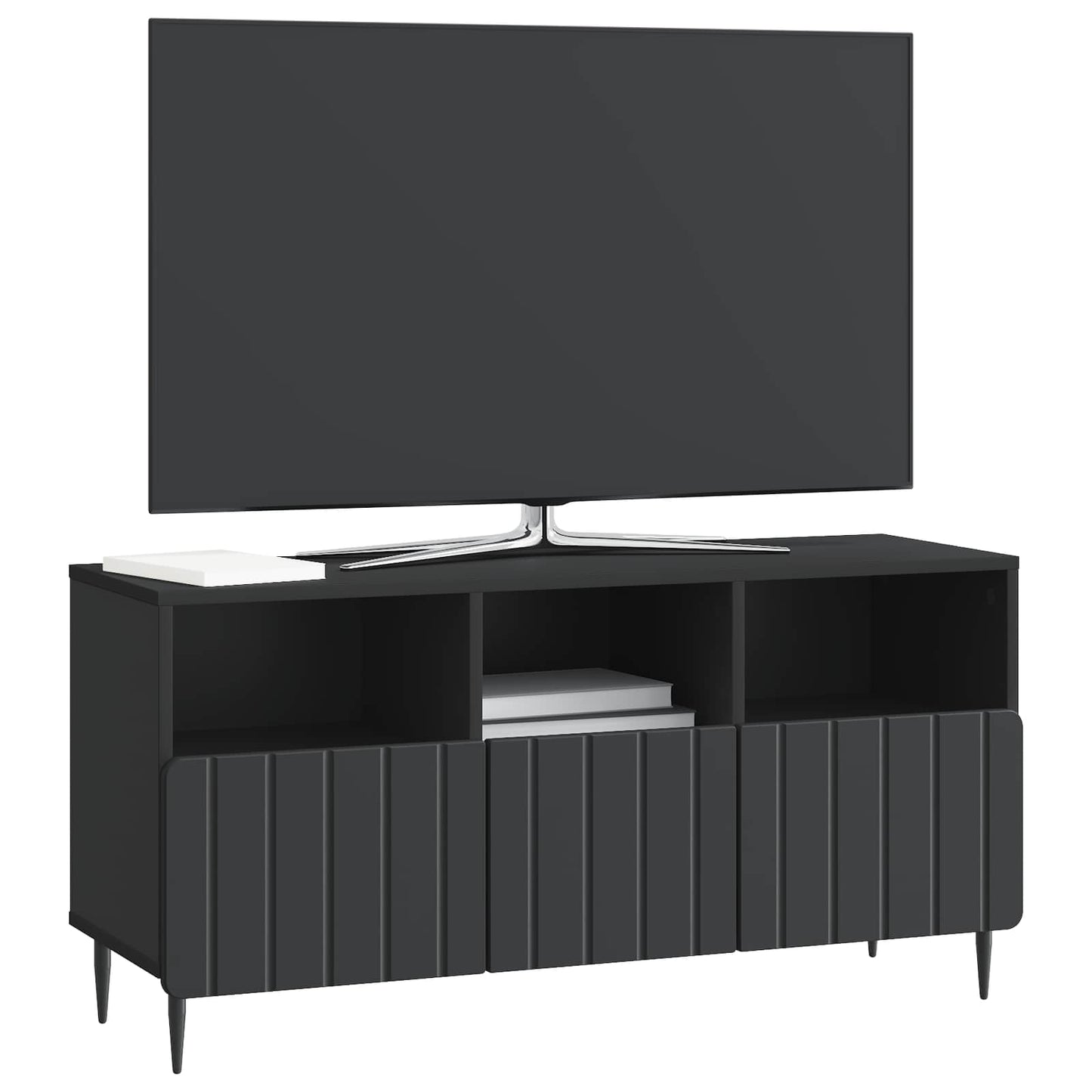 TV-kast met lade Zwart 102 x 34,5 x 50 cm Bewerkt hout