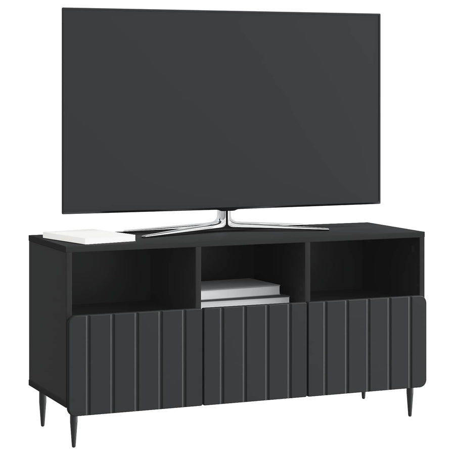 TV-kast met lade Zwart 102 x 34,5 x 50 cm Bewerkt hout