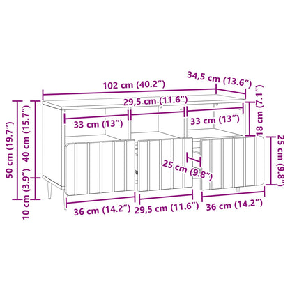 TV-kast met lade Sonoma Eiken 102 x 34,5 x 50 cm Bewerkt hout