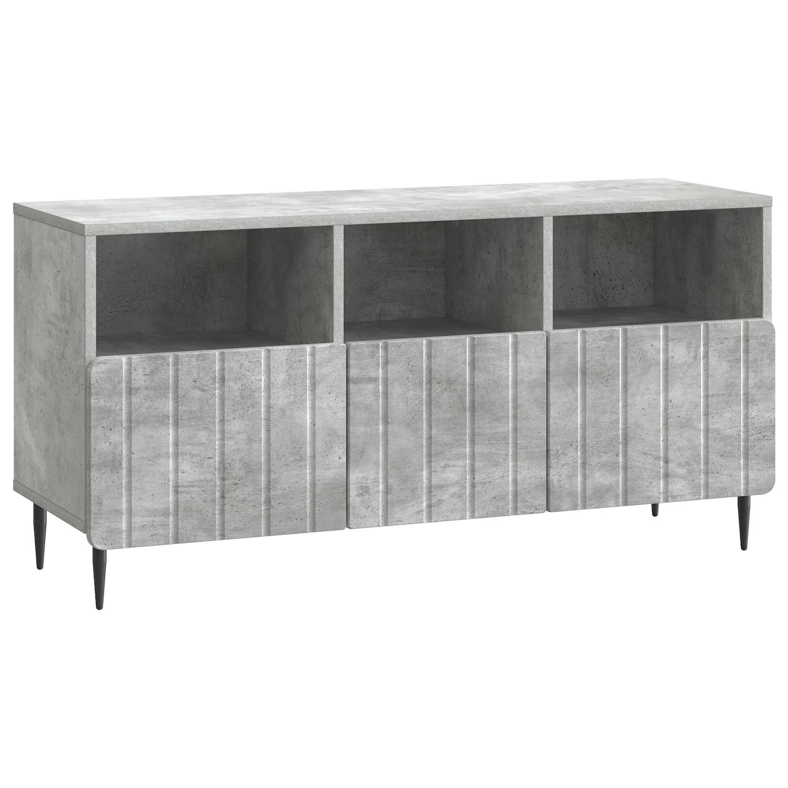 TV-kast met lade Betongrijs 102 x 34,5 x 50 cm Bewerkt hout