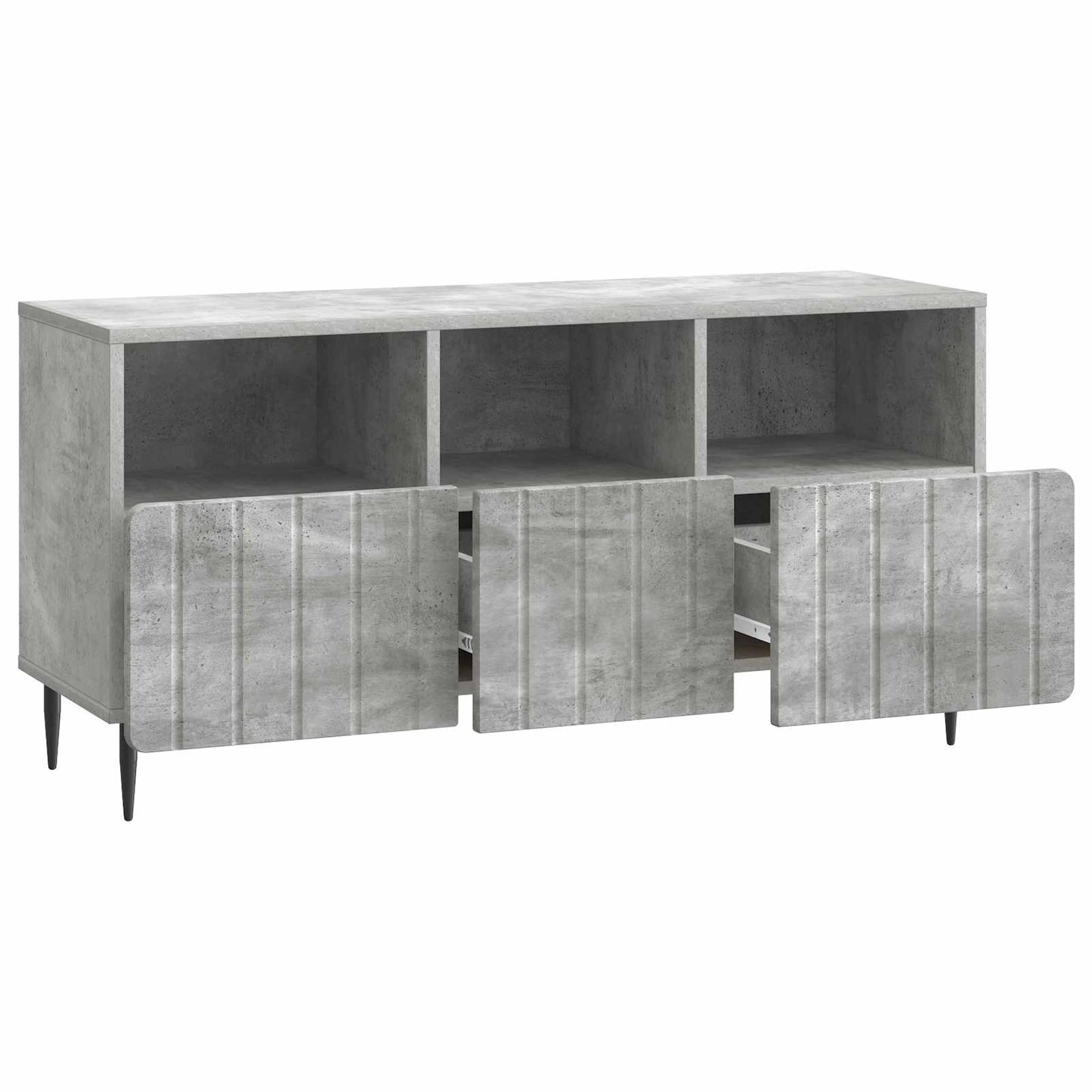 TV-kast met lade Betongrijs 102 x 34,5 x 50 cm Bewerkt hout