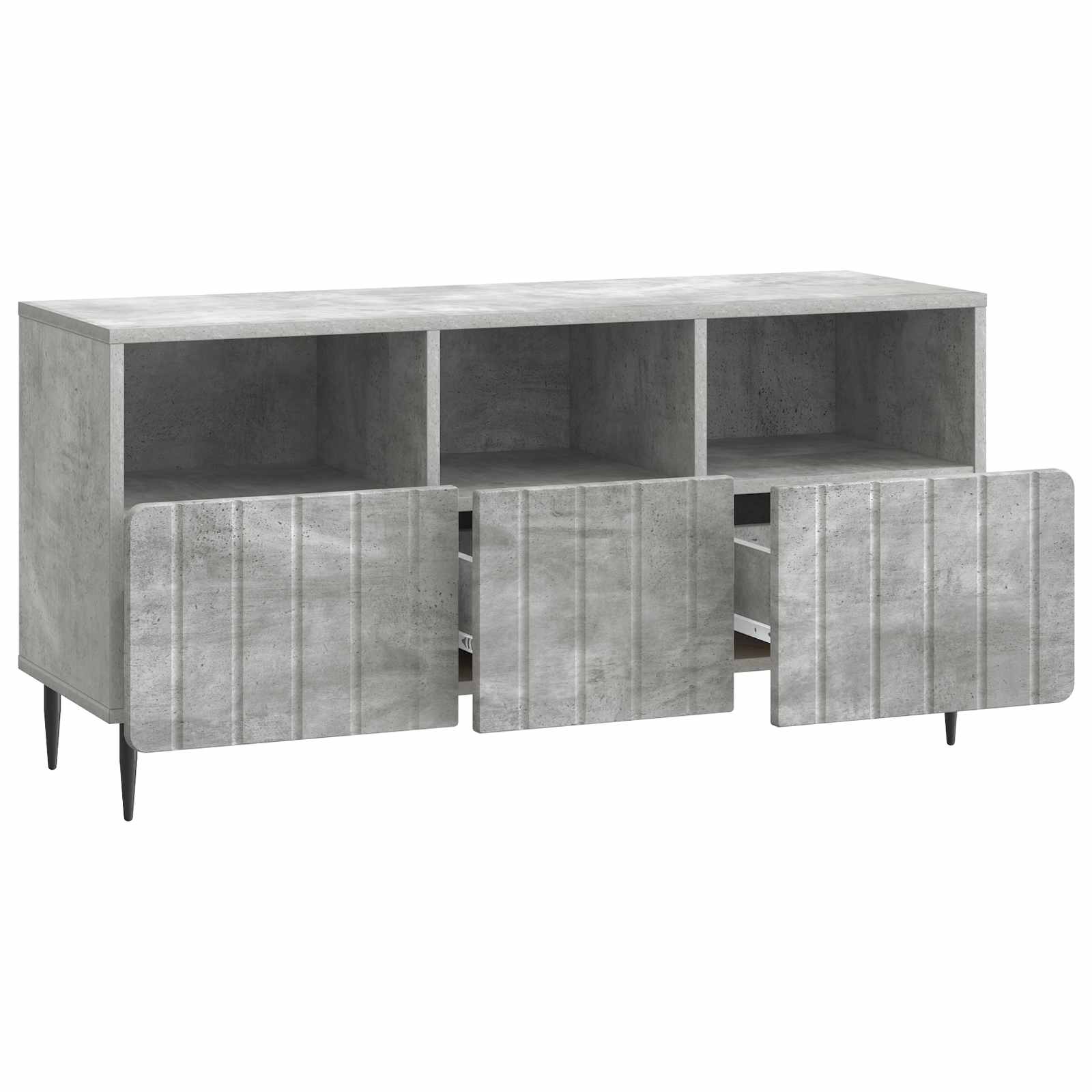 TV-kast met lade Betongrijs 102 x 34,5 x 50 cm Bewerkt hout