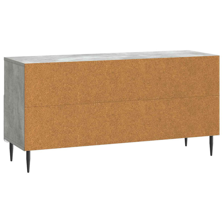 TV-kast met lade Betongrijs 102 x 34,5 x 50 cm Bewerkt hout