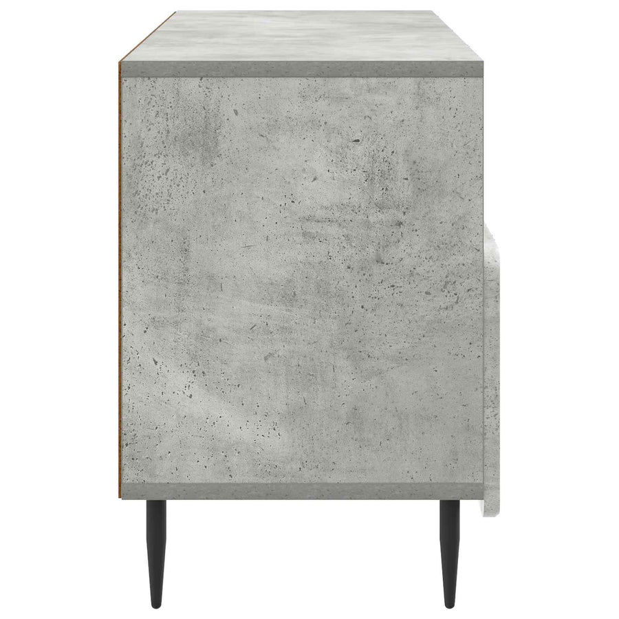 TV-kast met lade Betongrijs 102 x 34,5 x 50 cm Bewerkt hout