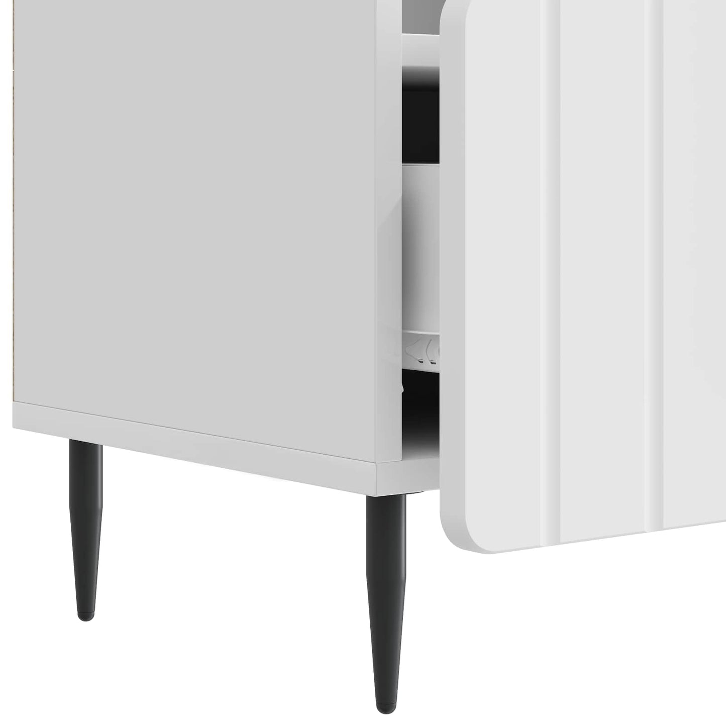 TV-kast met lade Hoogglans Wit 102 x 34,5 x 50 cm Bewerkt hout