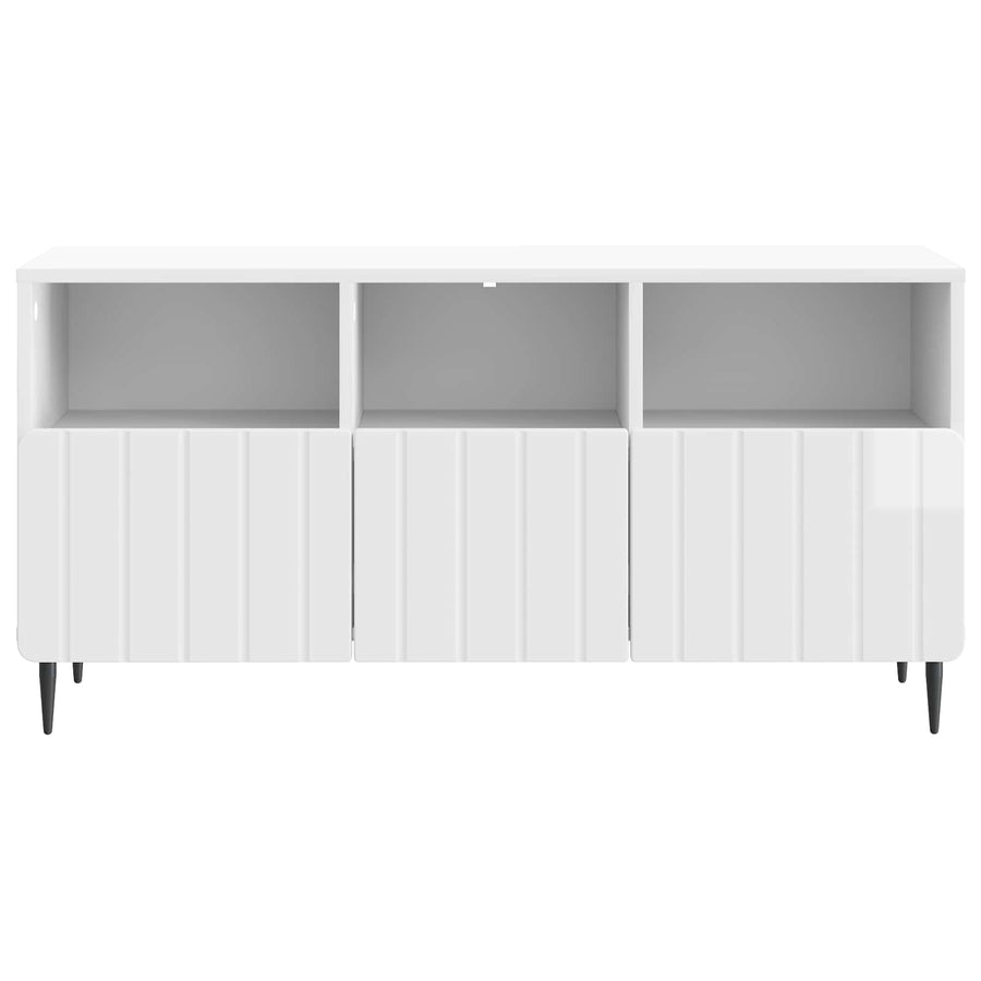 TV-kast met lade Hoogglans Wit 102 x 34,5 x 50 cm Bewerkt hout
