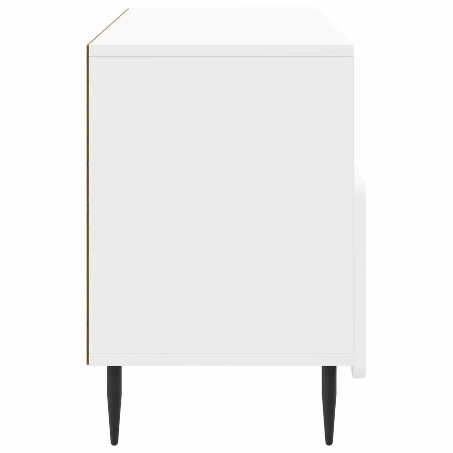 TV-kast met lade Hoogglans Wit 102 x 34,5 x 50 cm Bewerkt hout