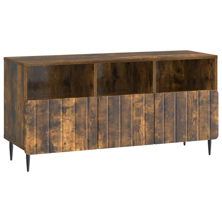 TV-kast met lade Gerookt eiken 102 x 34,5 x 50 cm Bewerkt hout