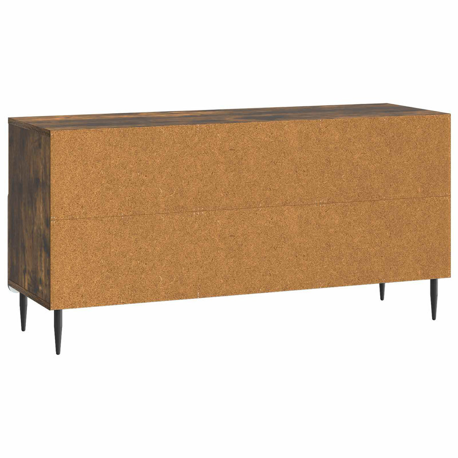 TV-kast met lade Gerookt eiken 102 x 34,5 x 50 cm Bewerkt hout