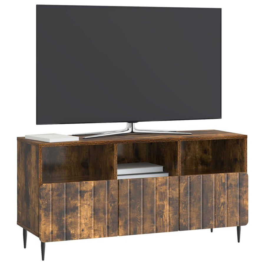 TV-kast met lade Gerookt eiken 102 x 34,5 x 50 cm Bewerkt hout