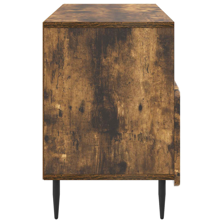 TV-kast met lade Gerookt eiken 102 x 34,5 x 50 cm Bewerkt hout