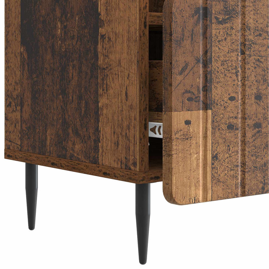 TV-kast met lade Oud hout 102 x 34,5 x 50 cm Bewerkt hout