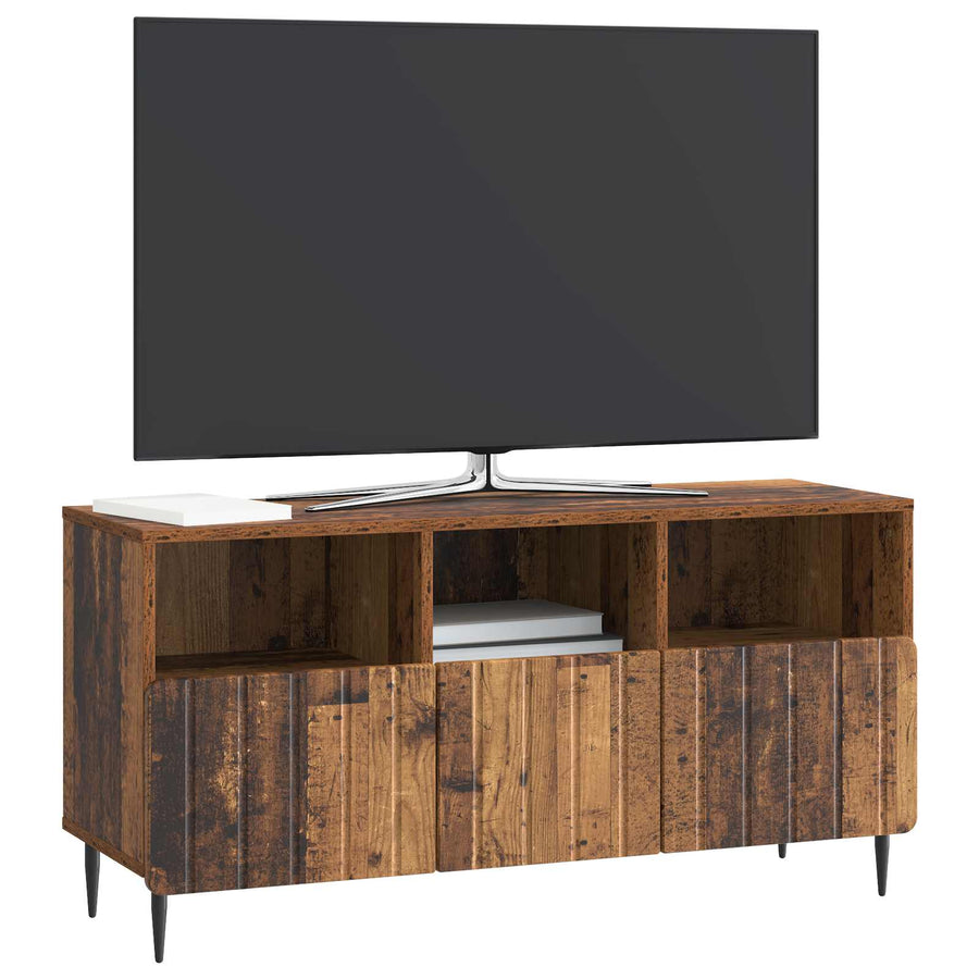 TV-kast met lade Oud hout 102 x 34,5 x 50 cm Bewerkt hout