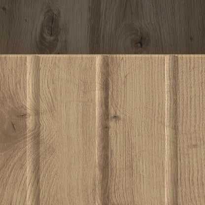TV-kast Artisanaal eiken 102 x 34,5 x 50 cm Bewerkt hout