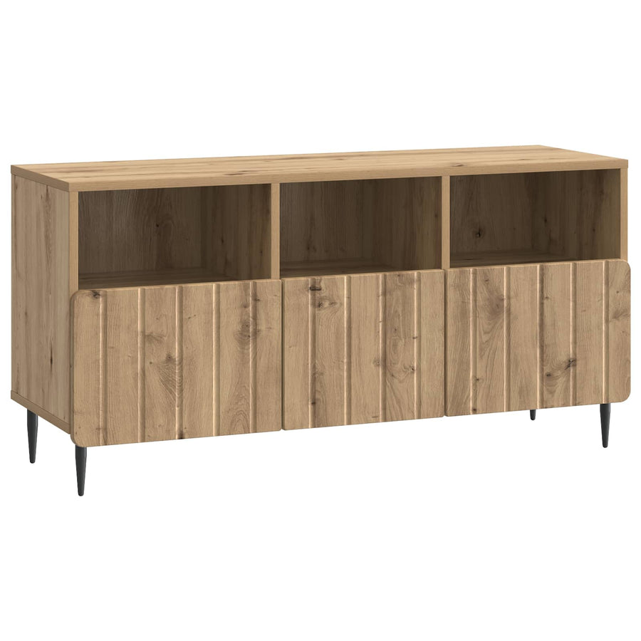 TV-kast Artisanaal eiken 102 x 34,5 x 50 cm Bewerkt hout