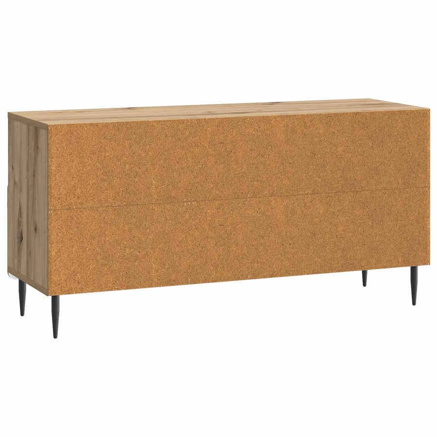 TV-kast Artisanaal eiken 102 x 34,5 x 50 cm Bewerkt hout