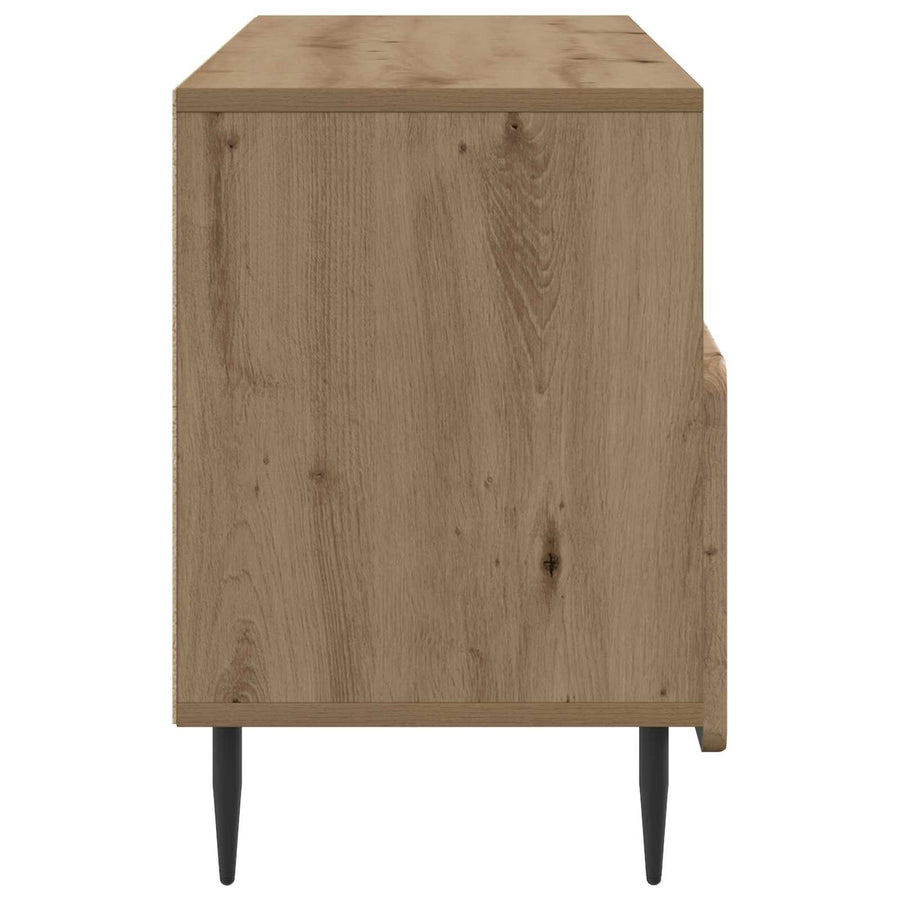 TV-kast Artisanaal eiken 102 x 34,5 x 50 cm Bewerkt hout