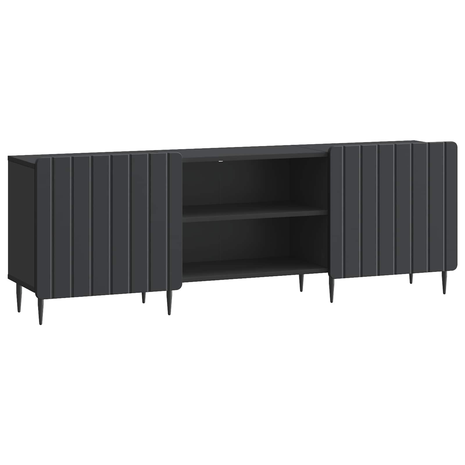 TV-kast Zwart 150 x 31 x 52 cm Bewerkt hout