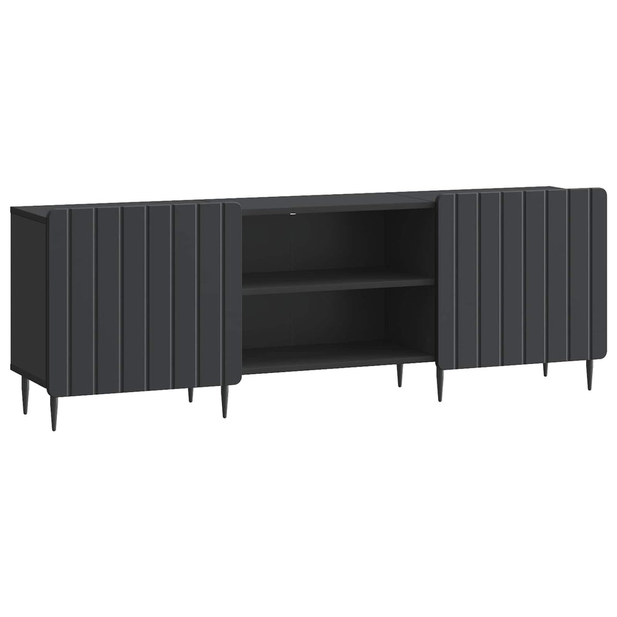 TV-kast Zwart 150 x 31 x 52 cm Bewerkt hout