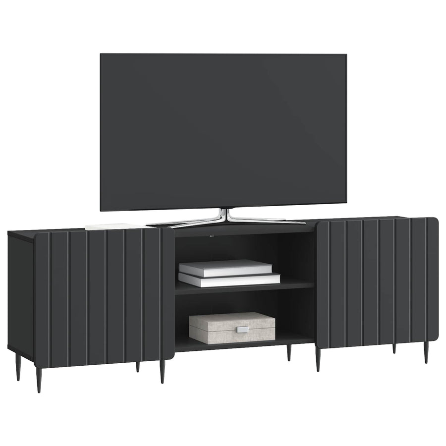 TV-kast Zwart 150 x 31 x 52 cm Bewerkt hout