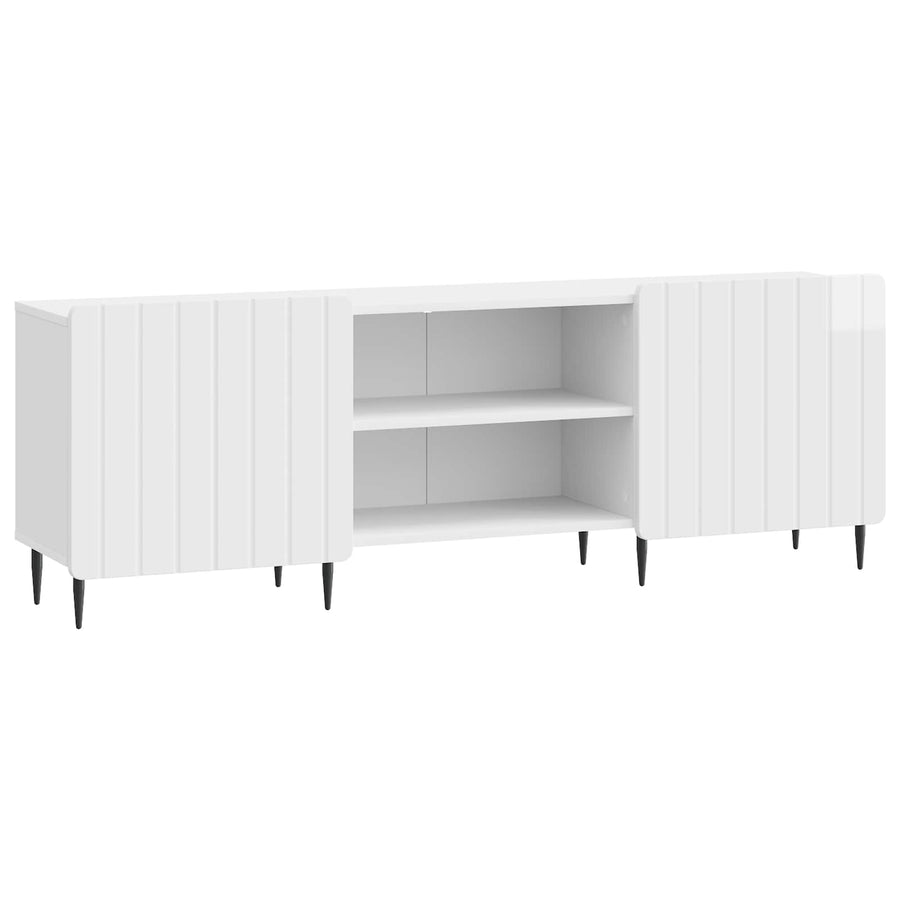 TV-kast Hoogglans Wit 150 x 31 x 52 cm Bewerkt hout