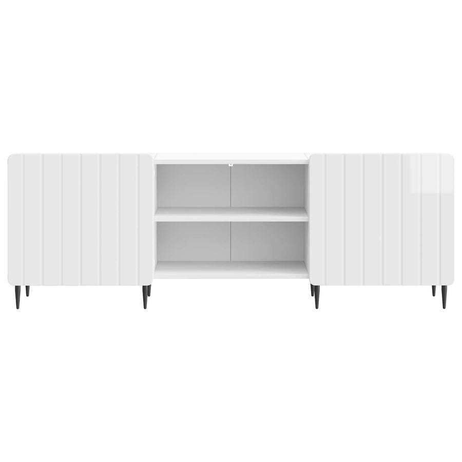 TV-kast Hoogglans Wit 150 x 31 x 52 cm Bewerkt hout
