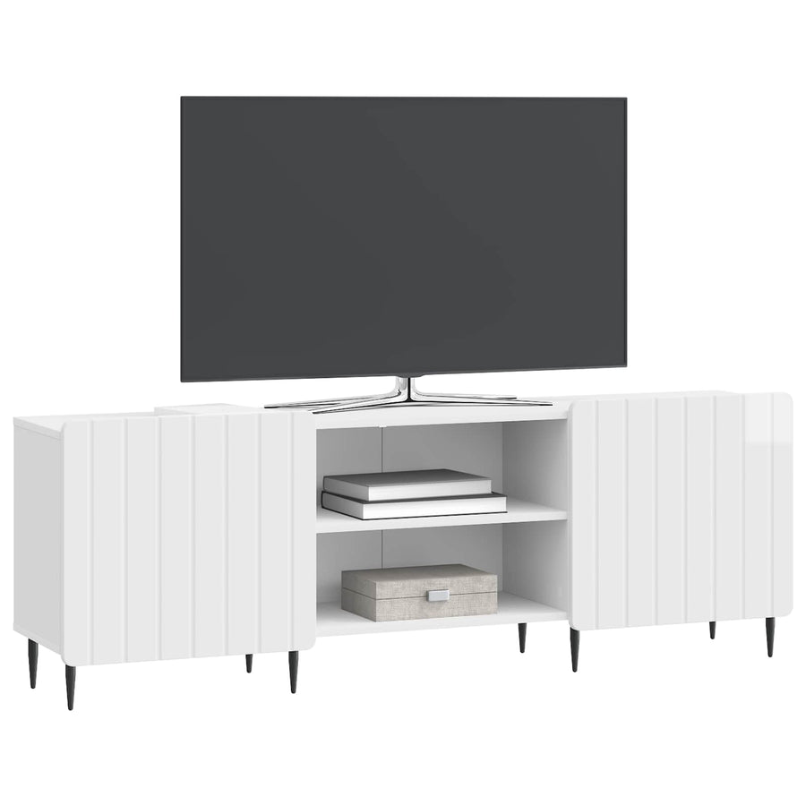 TV-kast Hoogglans Wit 150 x 31 x 52 cm Bewerkt hout