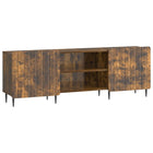 Tv-kast 150x31x52 cm gerookt eiken bewerkt hout