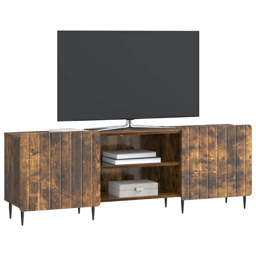 TV-kast Gerookt eiken 150 x 31 x 52 cm Bewerkt hout