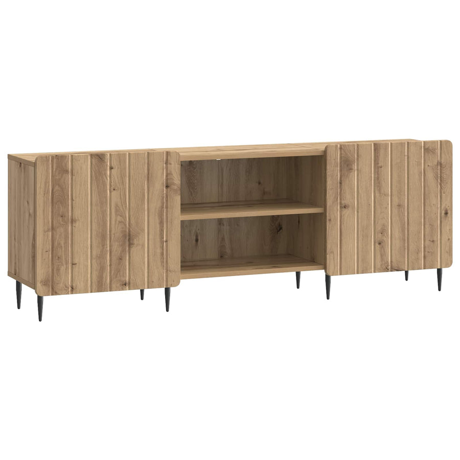 TV-kast Artisanaal eiken 150 x 31 x 52 cm Bewerkt hout