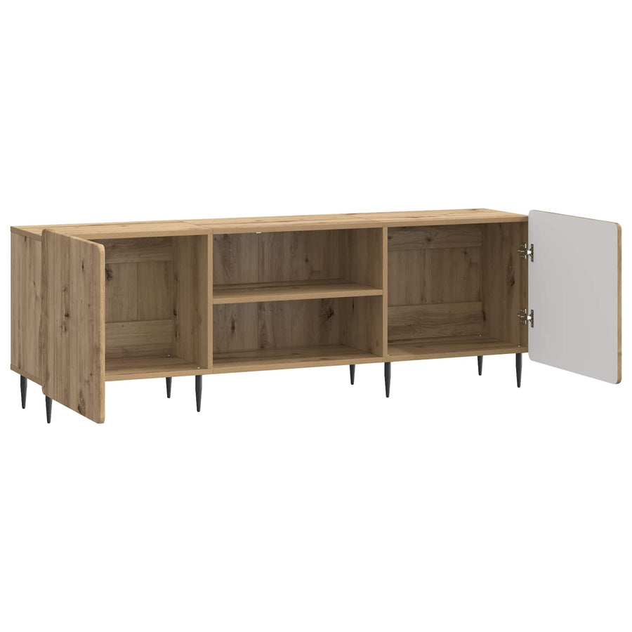 TV-kast Artisanaal eiken 150 x 31 x 52 cm Bewerkt hout