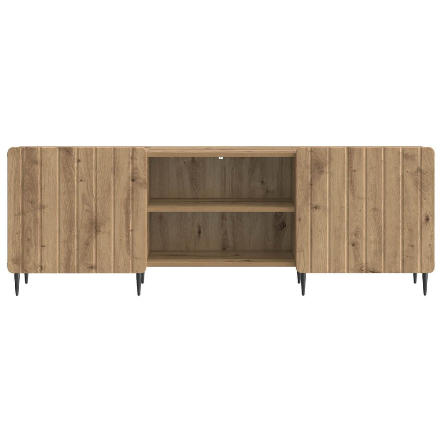 TV-kast Artisanaal eiken 150 x 31 x 52 cm Bewerkt hout