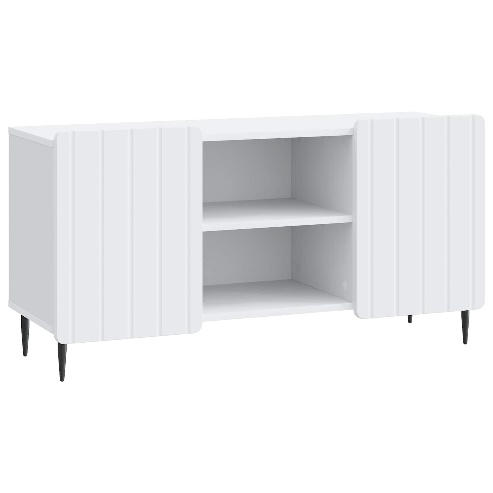 TV-kast Wit 102 x 34,5 x 52 cm Bewerkt hout