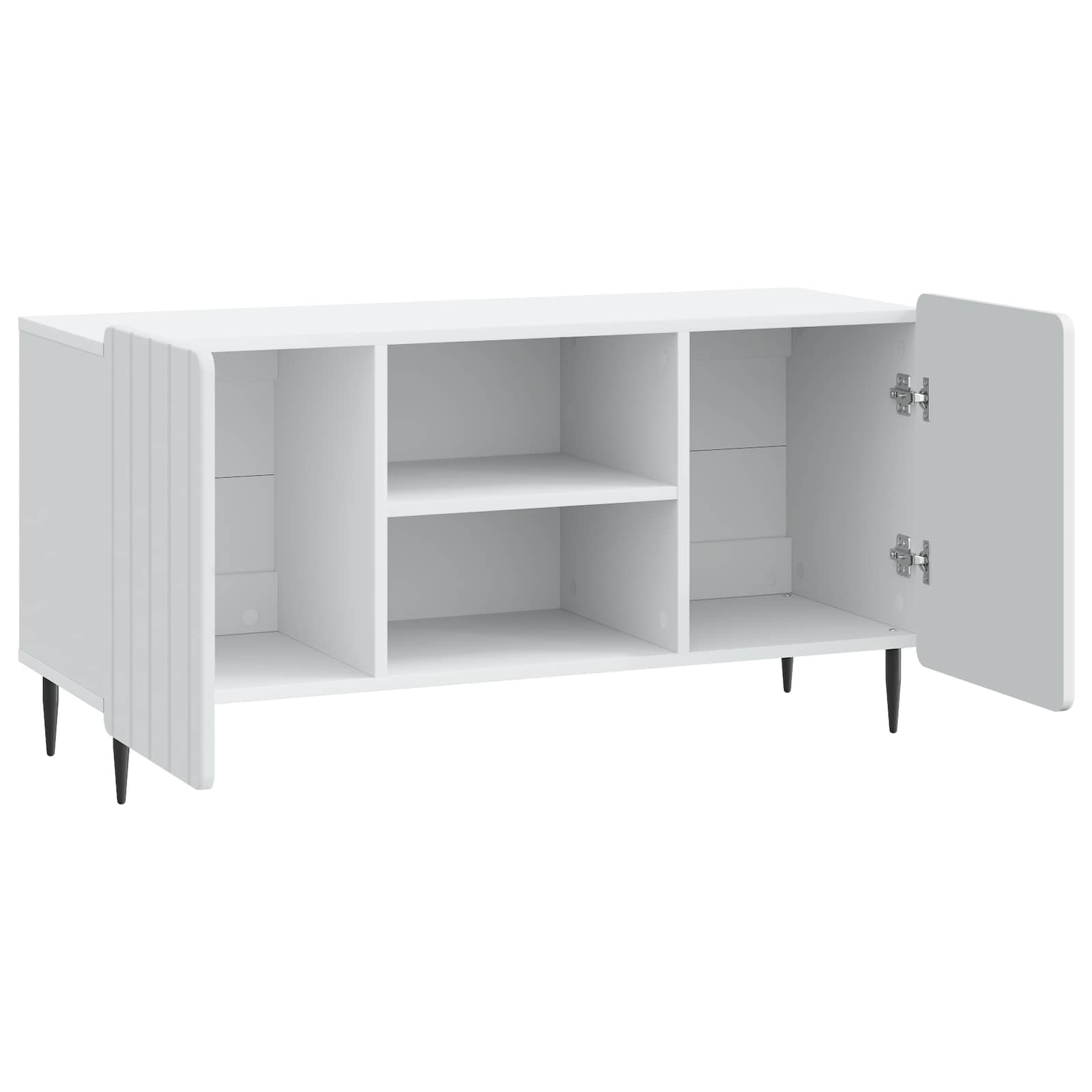 TV-kast Wit 102 x 34,5 x 52 cm Bewerkt hout